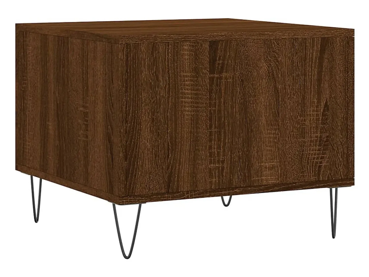 Best Mesa de centro | Mesa de apoio 50x50x40 cm derivados madeira carvalho Castanho