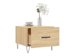 Mesa de centro | Mesa de apoio 50x50x40 cm derivados de madeira carvalho sonoma^ Mesa De Centro
