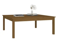 Best Mesa de centro | Mesa de apoio 100x100x40 cm pinho maciço mel Castanho