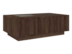 Mesa de centro | Mesa de apoio luzes LED Infinity 116x69x40 cm carvalho^ Mesa De Centro