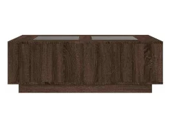 Mesa de centro | Mesa de apoio luzes LED Infinity 116x69x40 cm carvalho^ Mesa De Centro