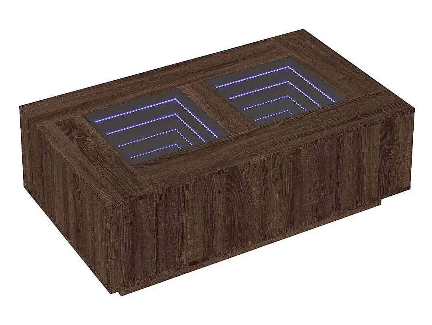 Mesa de centro | Mesa de apoio luzes LED Infinity 116x69x40 cm carvalho^ Mesa De Centro
