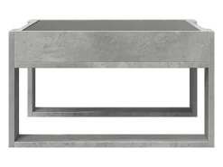 Mesa de centro | Mesa de apoio luzes LED Infinity 50x53x30 cm cimento^ Mesa De Centro