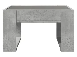 Mesa de centro | Mesa de apoio luzes LED Infinity 50x53x30 cm cimento^ Mesa De Centro