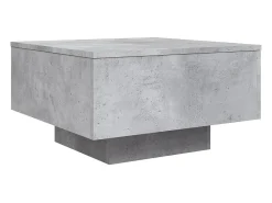 Mesa De Centro| Mesa de centro | Mesa de apoio 55x55x31 cm derivados de madeira cinza-cimento Cinzento