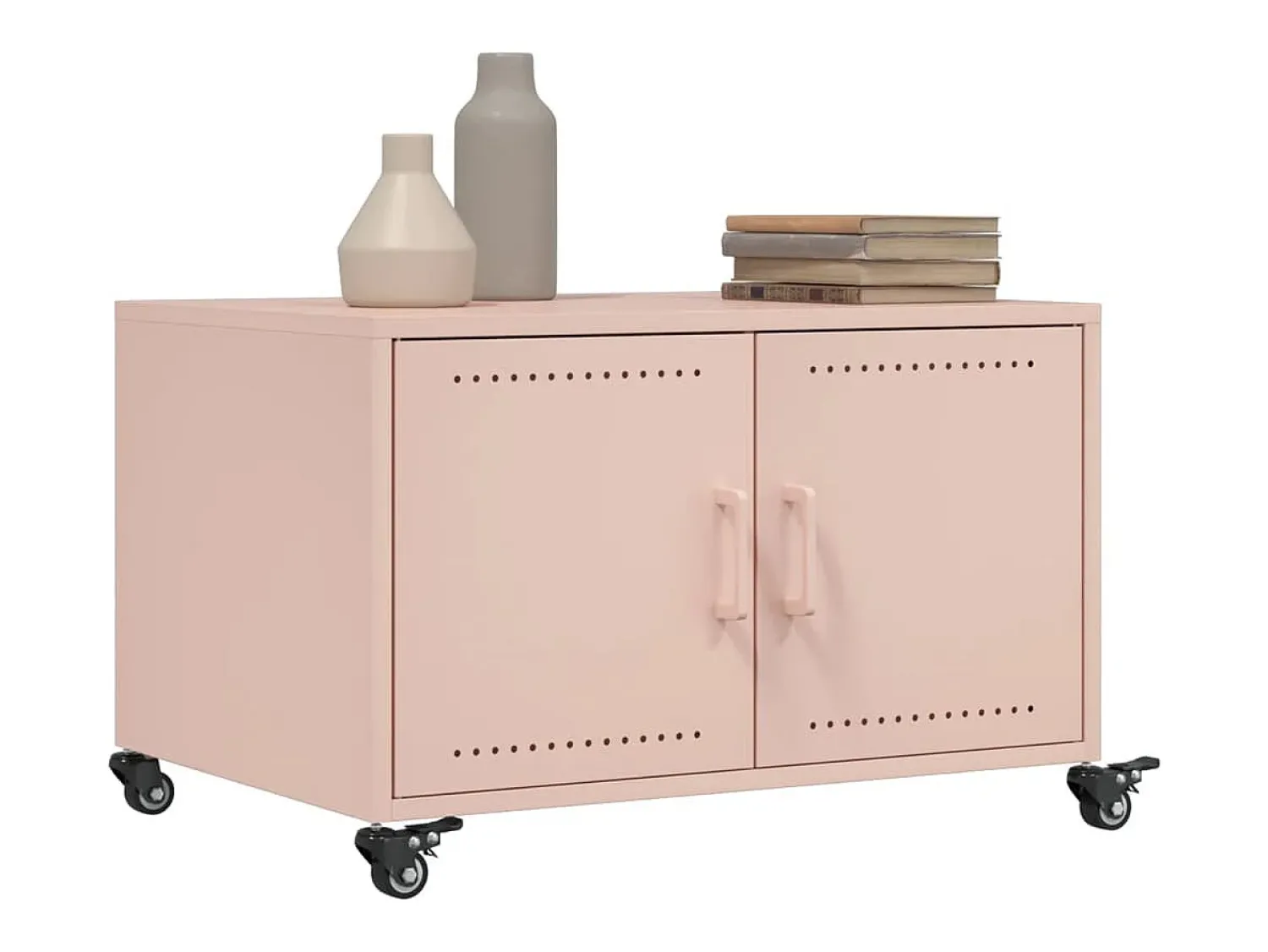 Clearance Mesa de centro | Mesa de apoio 68x50x43.5 cm aço Rosa