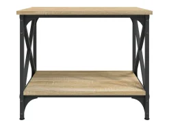 Mesa De Centro* Mesa de centro | Mesa de apoio 55x38x45 cm derivados de madeira carvalho sonoma Castanho