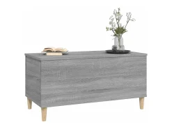 Mesa De Centro| Mesa de centro | Mesa de apoio 90x44.5x45 cm derivados de madeira cinza sonoma Cinzento