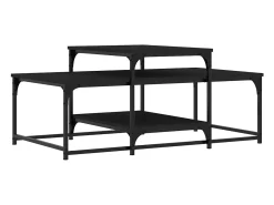 Online Mesa de centro | Mesa de apoio 102x60x45 cm derivados de madeira Preto