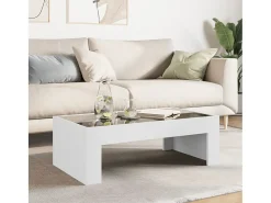 Mesa De Centro* Mesa de centro | Mesa de apoio com luzes LED Infinity 90x50x30 cm Branco