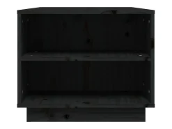 Mesa De Centro| Mesa de centro | Mesa de apoio 90x49x40.5 cm madeira de pinho maciça Preto