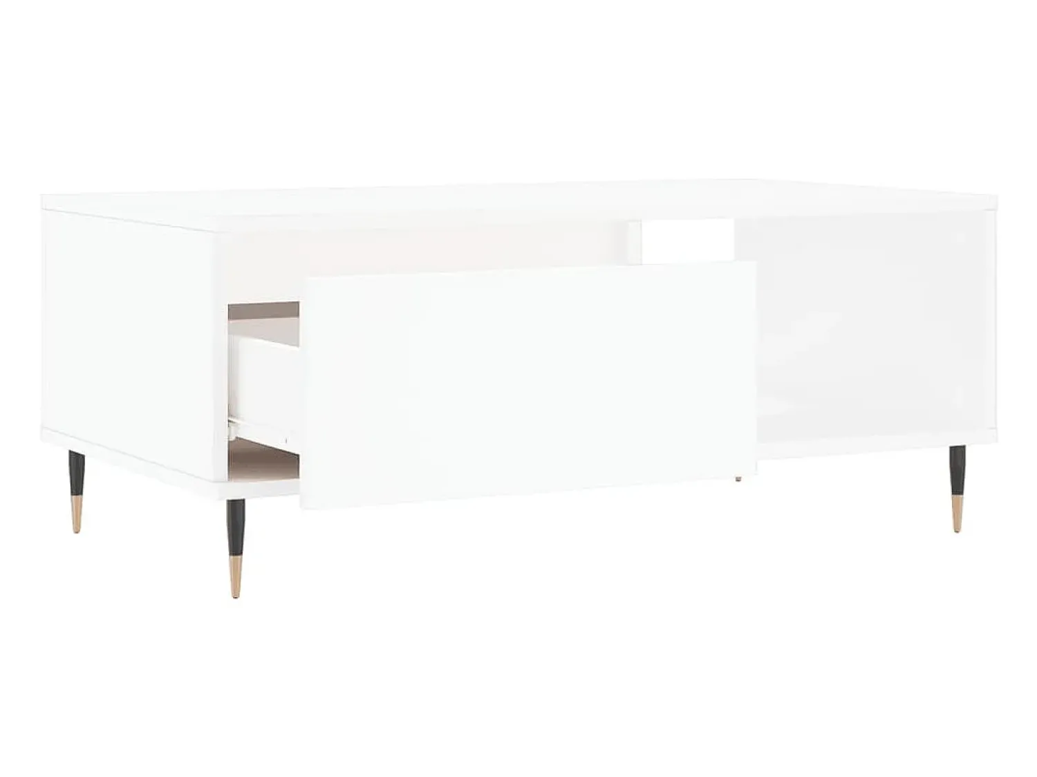 Outlet Mesa de centro | Mesa de apoio 90x50x36.5 cm derivados de madeira Branco
