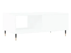Outlet Mesa de centro | Mesa de apoio 90x50x36.5 cm derivados de madeira Branco