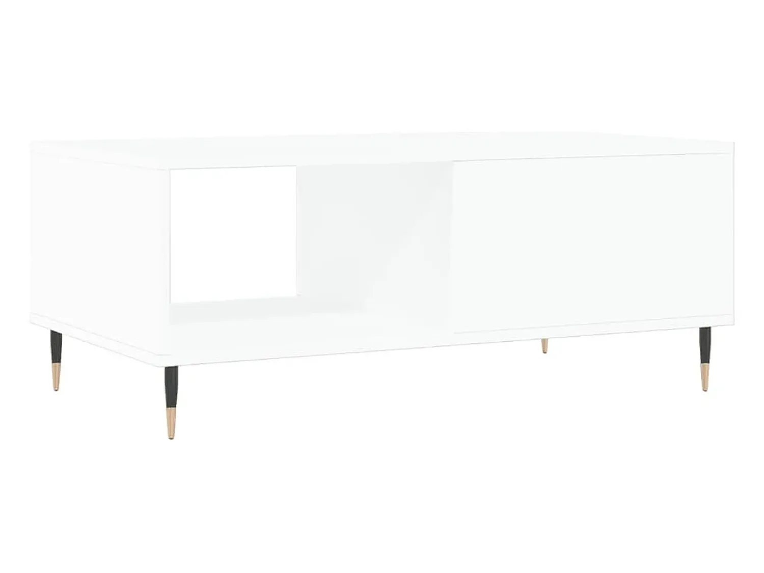 Outlet Mesa de centro | Mesa de apoio 90x50x36.5 cm derivados de madeira Branco