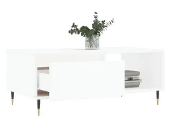 Outlet Mesa de centro | Mesa de apoio 90x50x36.5 cm derivados de madeira Branco