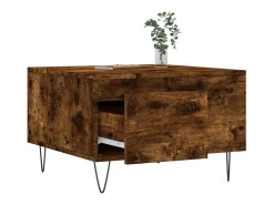 Mesa De Centro| Mesa de centro | Mesa de apoio 55x55x36.5 cm derivados madeira carvalho fumado Castanho