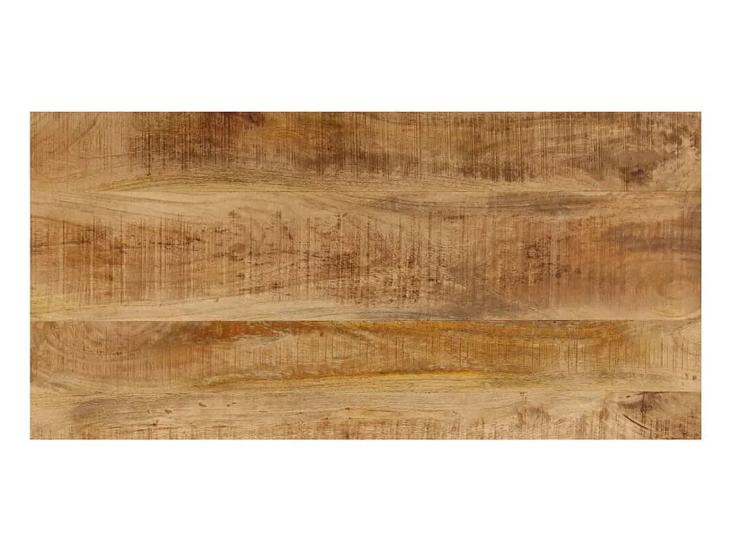 New Mesa de centro | Mesa de apoio | Mesa de café 100x50x35 cm madeira de mangueira maciça e aço Castanho