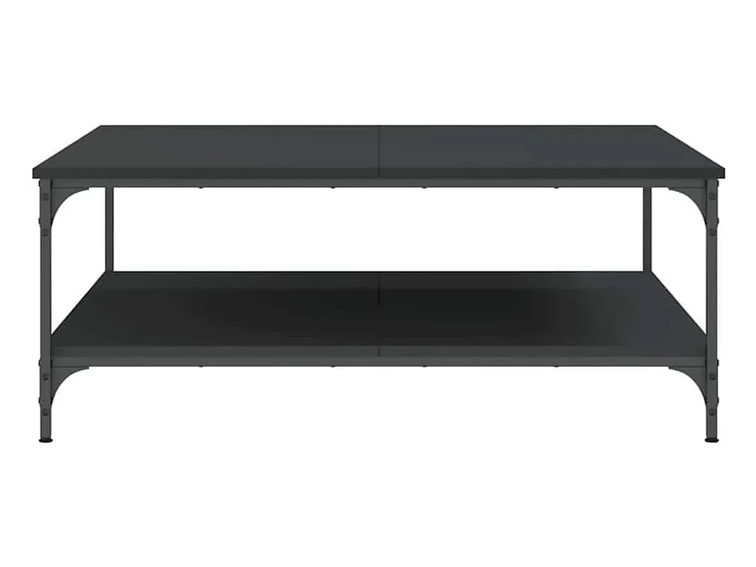 Mesa De Centro* Mesa de centro | Mesa de apoio 100x100x40 cm derivados de madeira Preto