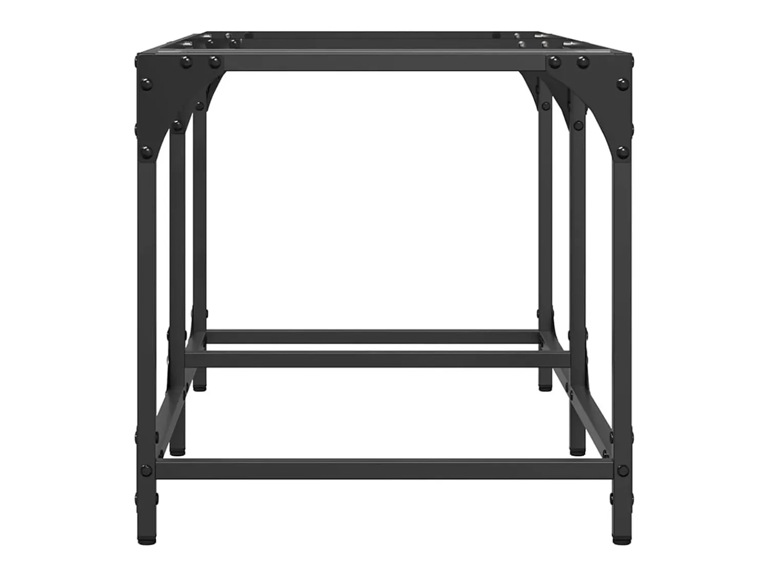 Mesa de centro | Mesa de apoio c/ topo em vidro 78.5x40x40 cm aço^ Mesa De Centro