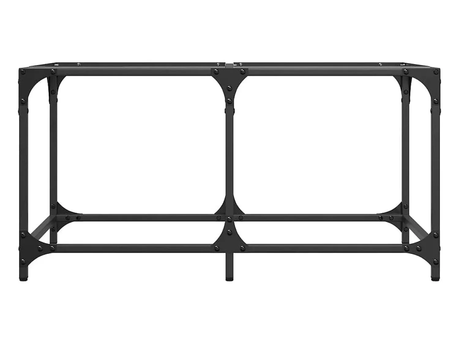 Mesa de centro | Mesa de apoio c/ topo em vidro 78.5x40x40 cm aço^ Mesa De Centro