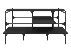 Mesa De Centro| Mesa de centro | Mesa de apoio 100x100x48.5 cm derivados de madeira Preto