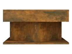 Mesa De Centro| Mesa de centro | Mesa de apoio 57x57x30 cm derivados de madeira carvalho fumado Castanho