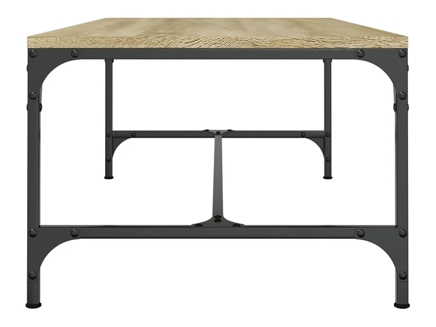 Mesa de centro | Mesa de apoio 100x50x35 cm derivados madeira carvalho sonoma Castanho