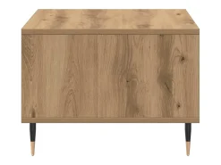 New Mesa de centro | Mesa de apoio 60x50x36.5cm deriv. madeira carvalho artisiano Castanho