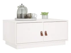 Mesa De Centro| Mesa de centro | Mesa de apoio 80x50x35 cm madeira de pinho maciça Branco