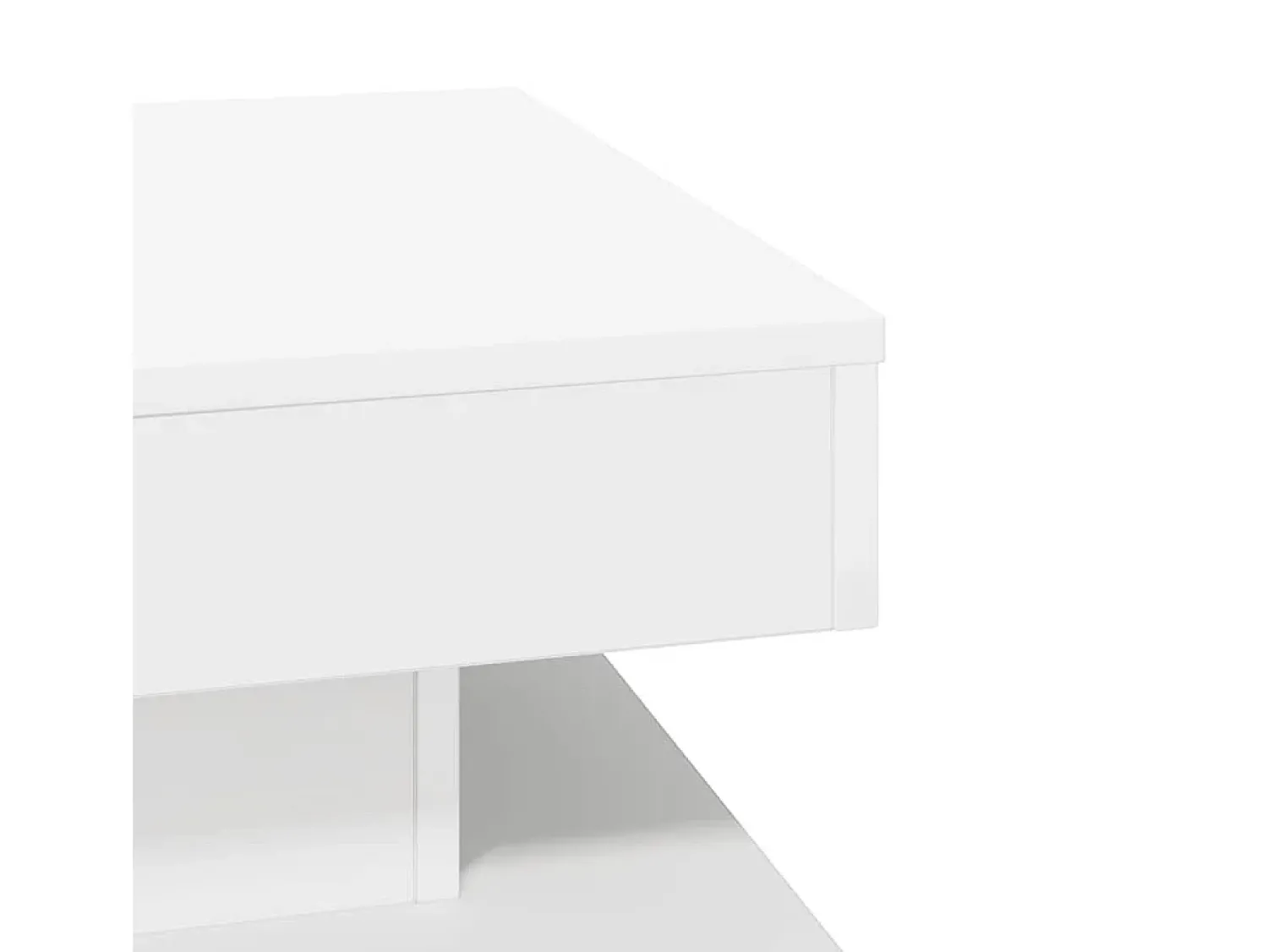 Clearance Mesa de centro | Mesa de apoio rotativa a 360 graus 50x50x34.5 cm Branco