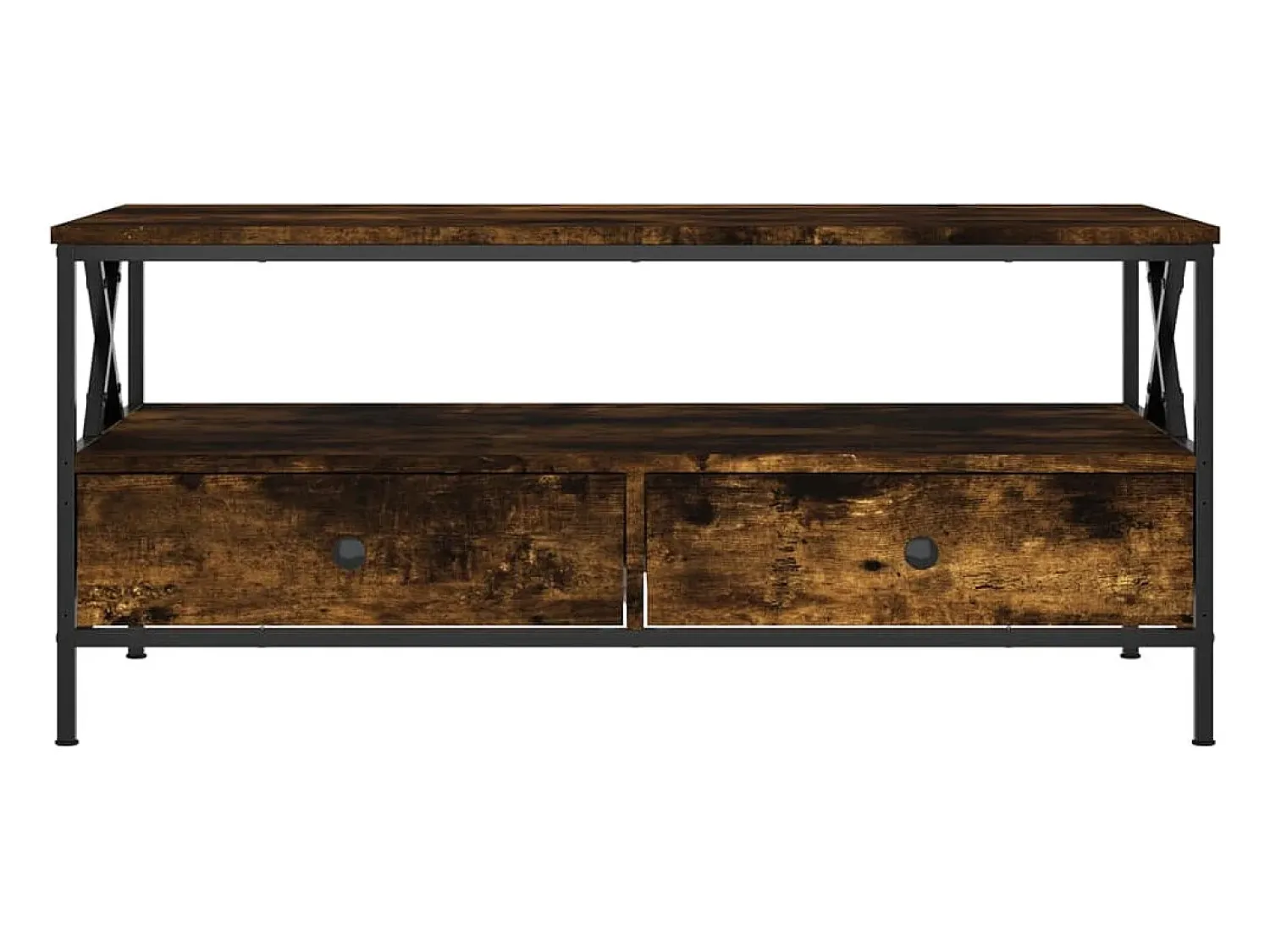 Mesa de centro | Mesa de apoio 100x51x45 cm derivados madeira carvalho fumado^ Mesa De Centro