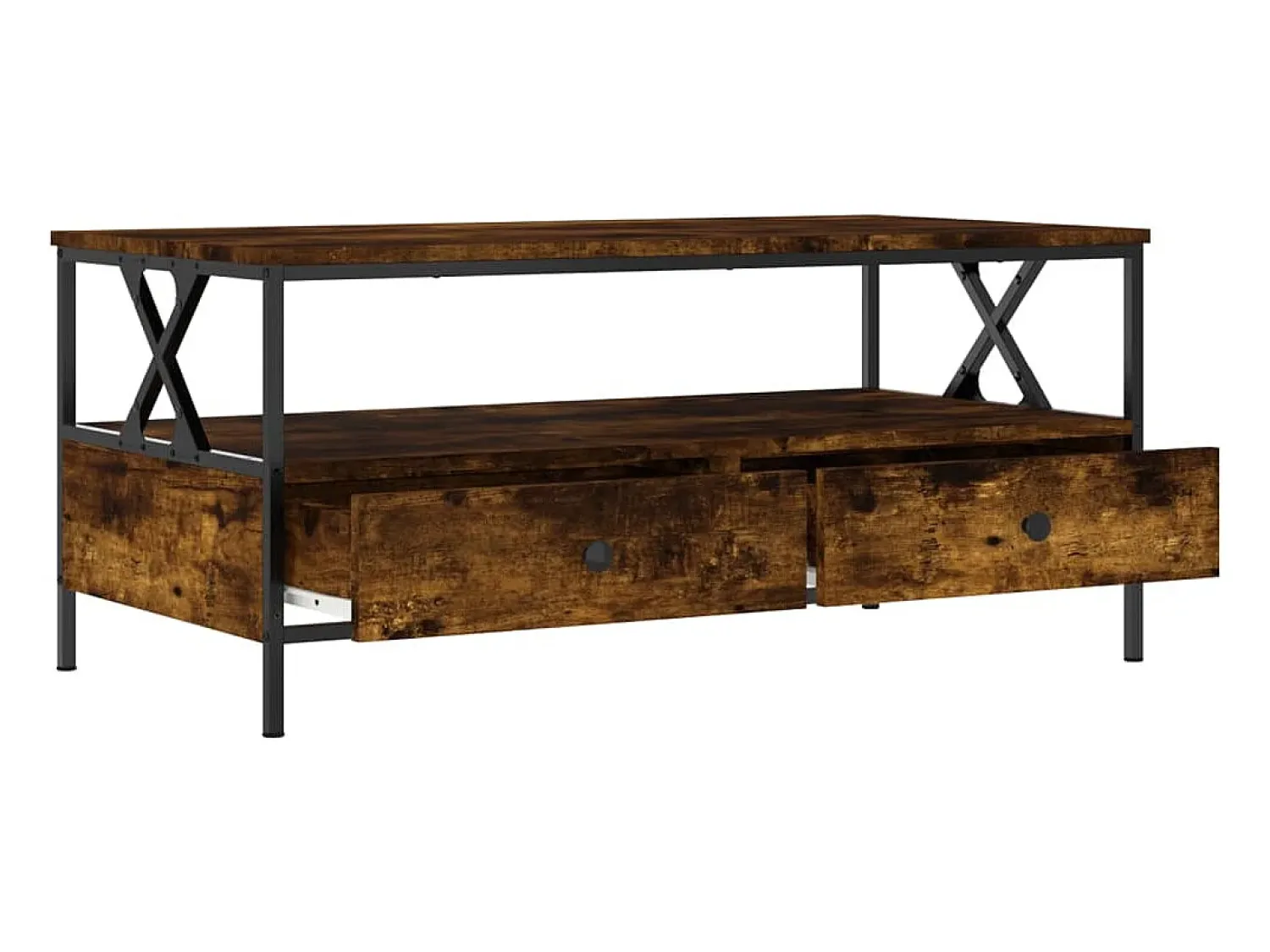 Mesa de centro | Mesa de apoio 100x51x45 cm derivados madeira carvalho fumado^ Mesa De Centro