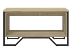 Mesa de centro | Mesa de apoio 75x51x40 cm madeira processada carvalho sonoma Castanho