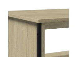 Mesa de centro | Mesa de apoio 75x51x40 cm madeira processada carvalho sonoma Castanho