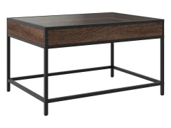 Mesa de centro | Mesa de apoio luzes LED Infinity 70x50x41 cm carvalho^ Mesa De Centro