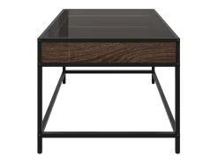 Mesa de centro | Mesa de apoio luzes LED Infinity 70x50x41 cm carvalho^ Mesa De Centro