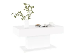 Mesa De Centro* Mesa de centro | Mesa de apoio 96x50x45 cm derivados de madeira Branco