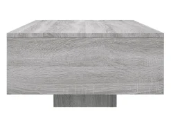Mesa De Centro* Mesa de centro | Mesa de apoio com luzes LED 85x55x31 cm sonoma Cinzento
