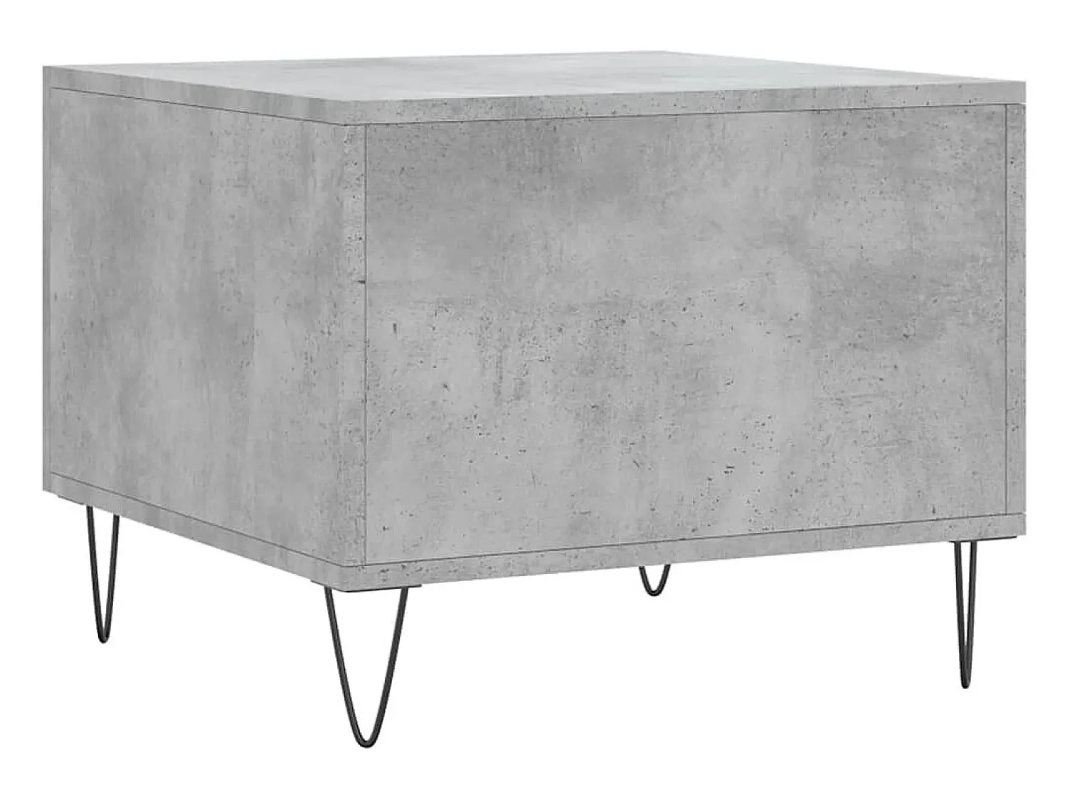 Discount Mesa de centro | Mesa de apoio 50x50x40 cm madeira processada cinza cimento Cinzento