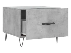 Discount Mesa de centro | Mesa de apoio 50x50x40 cm madeira processada cinza cimento Cinzento