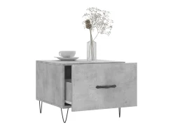Discount Mesa de centro | Mesa de apoio 50x50x40 cm madeira processada cinza cimento Cinzento