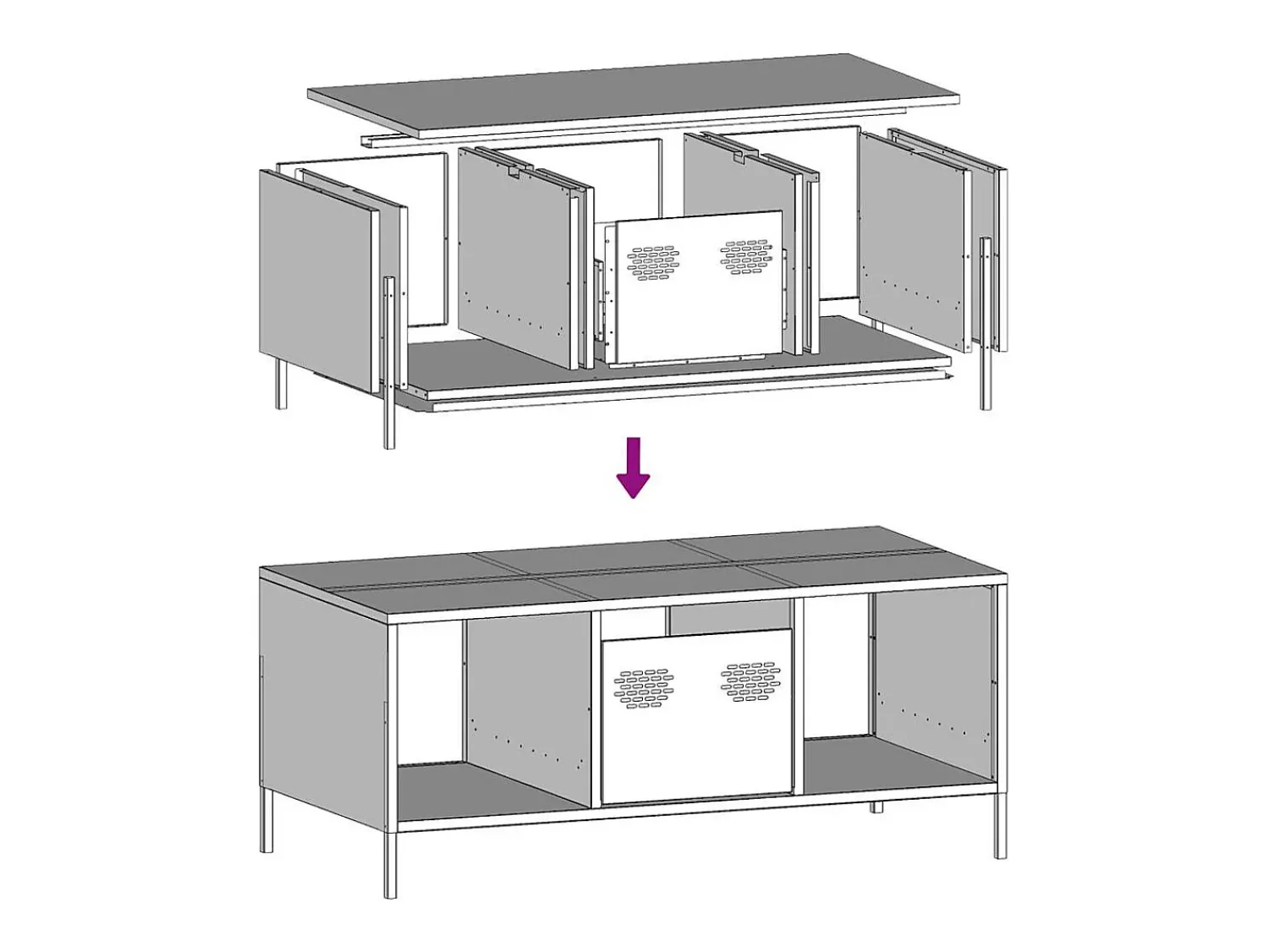 Discount Mesa de centro | Mesa de apoio 101.5x50x43.5 cm aço laminado a frio Branco