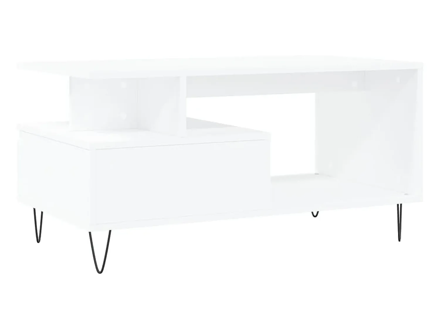 Mesa De Centro| Mesa de centro | Mesa de apoio 90x49x45 cm derivados de madeira Branco