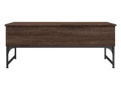 Mesa De Centro| Mesa de centro | Mesa de apoio 100x50x40 cm deriv. madeira/metal carvalho Castanho