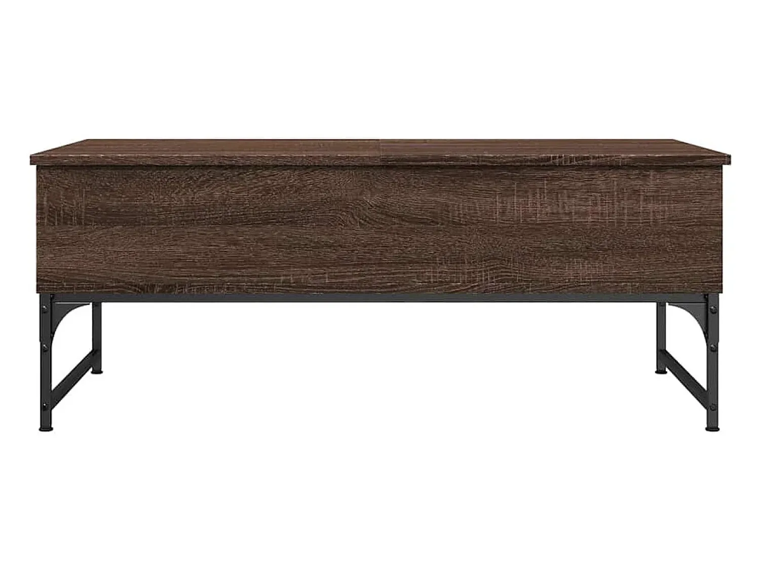 Mesa De Centro| Mesa de centro | Mesa de apoio 100x50x40 cm deriv. madeira/metal carvalho Castanho