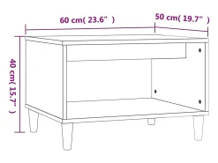 Mesa de centro | Mesa de apoio 60x50x40 cm derivados de madeira sonoma^ Mesa De Centro