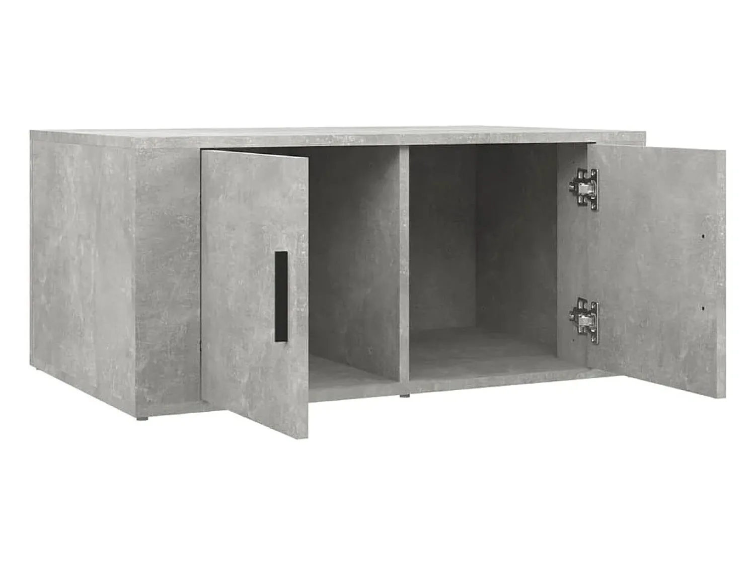 Mesa De Centro* Mesa de centro | Mesa de apoio 80x50x36 cm derivados madeira cimento Cinzento