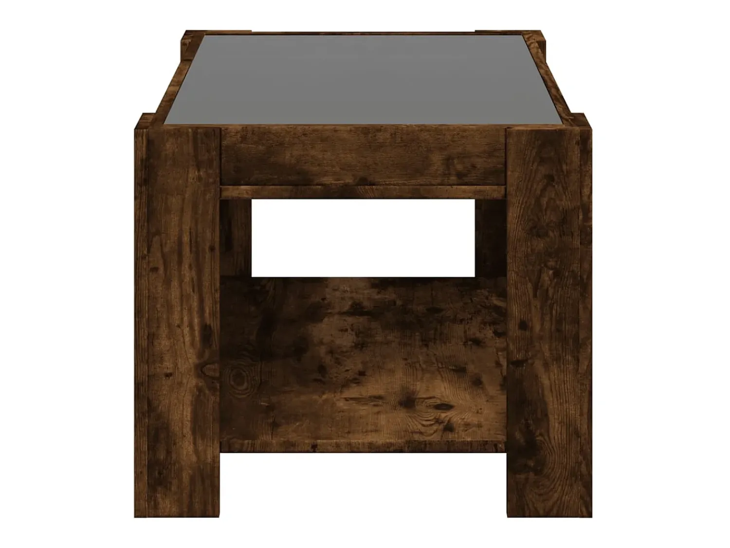 Mesa De Centro| Mesa de centro | Mesa de apoio c/ LEDs 73x53x45 cm derivados de madeira Castanho