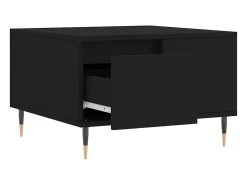 Mesa De Centro| Mesa de centro | Mesa de apoio 55x55x36.5 cm derivados de madeira Preto