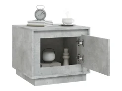Mesa De Centro| Mesa de centro | Mesa de apoio 51x50x44 cm derivados de madeira cinza cimento Cinzento